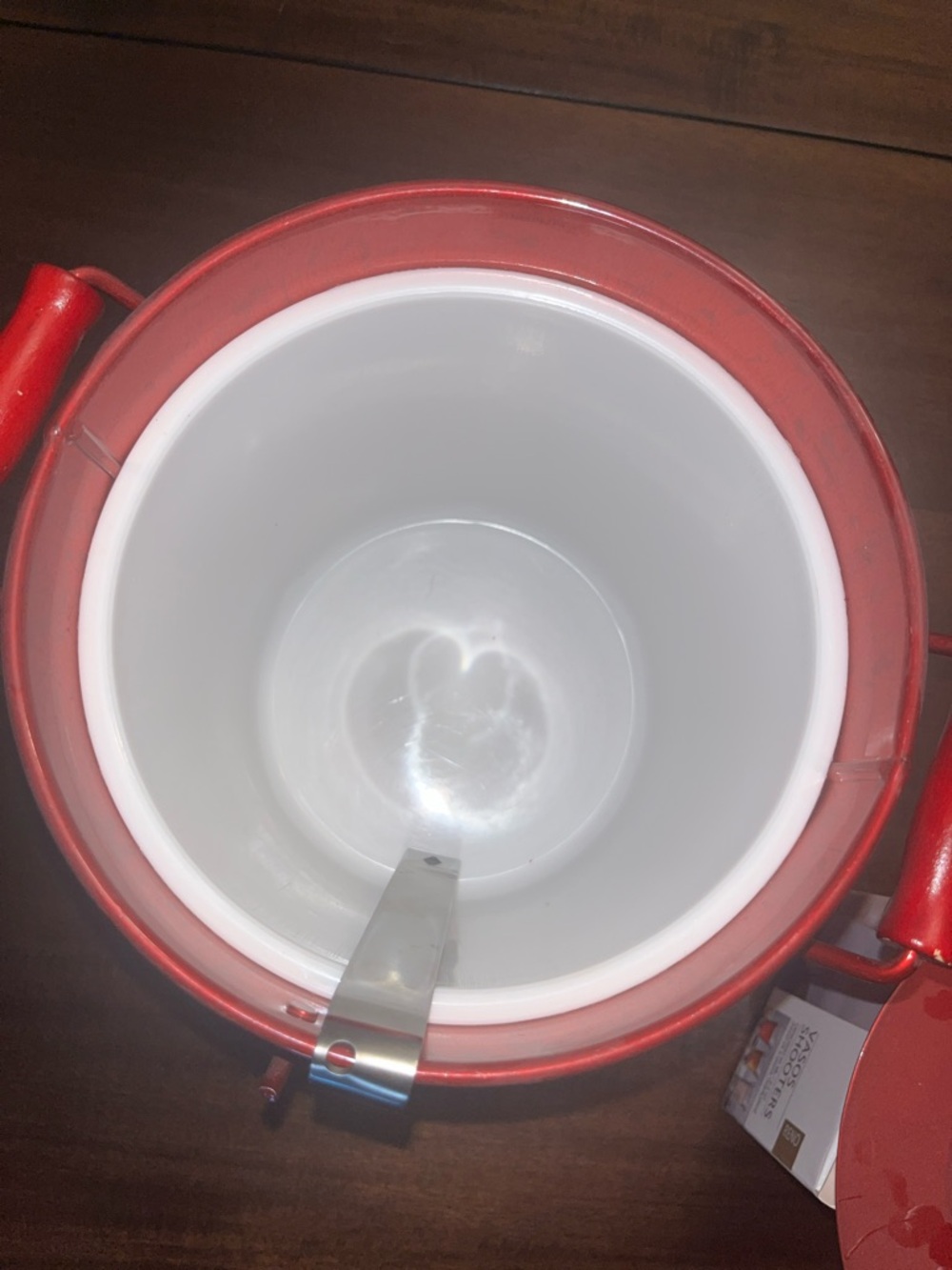 Red Metal Beverage Bucket with Handle - Home Dining & 6 Shot Glasses - Picture 5 of 6